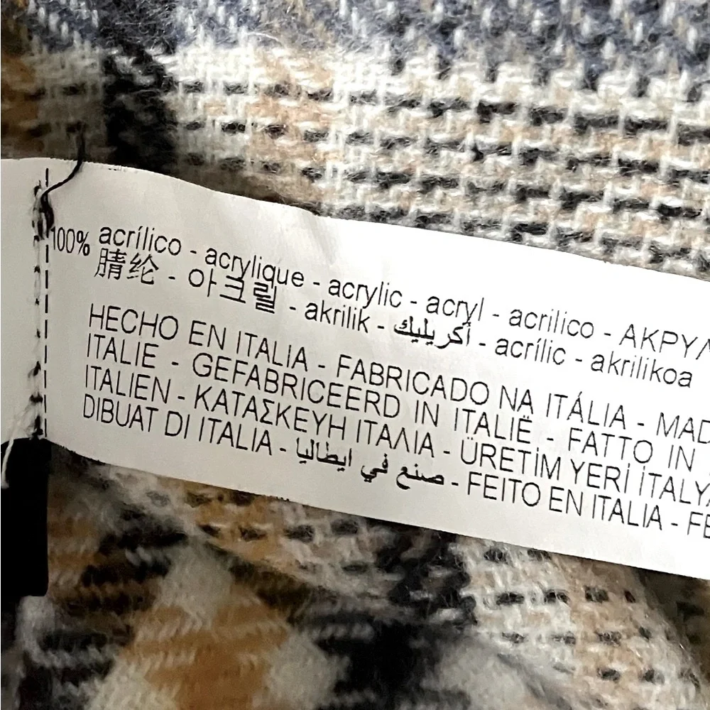 ZARA Accessories Plaid Oversized Scarf/Wrap
